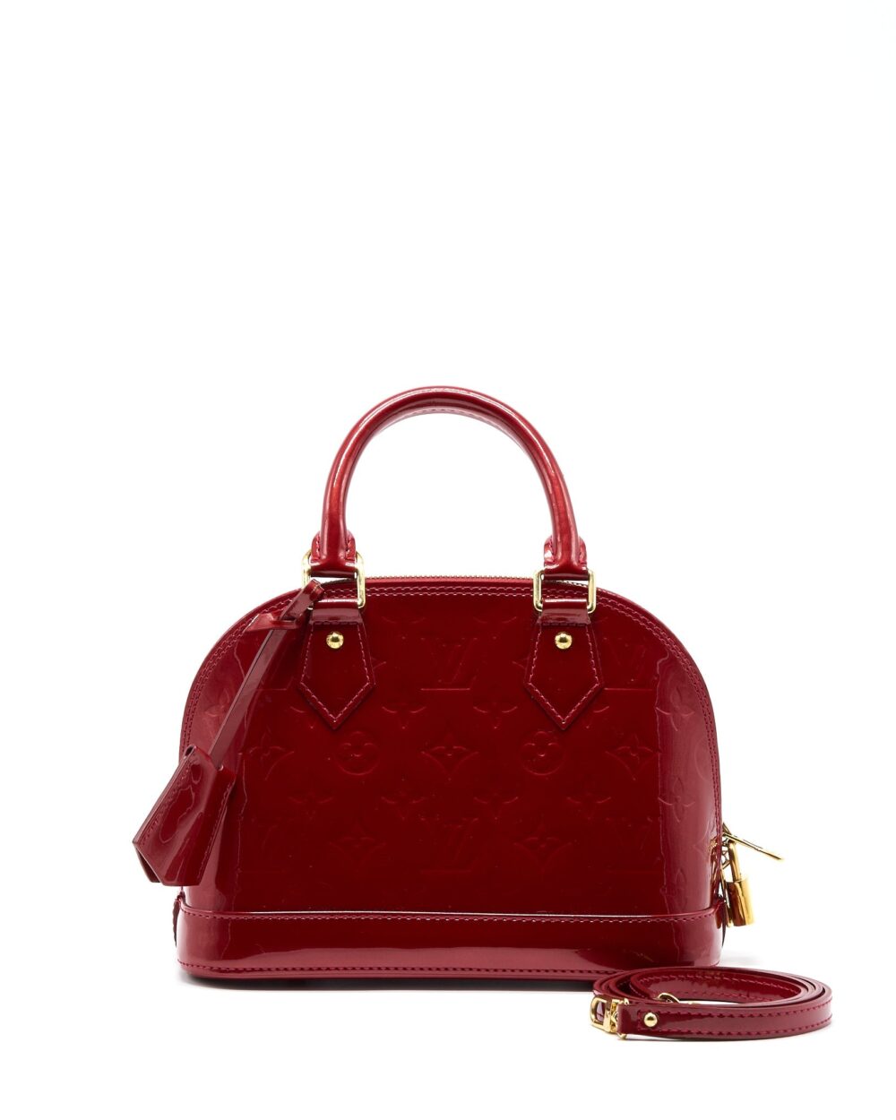 AAA Replica Louis Vuitton LV ALMA BB PATENT RED GHW