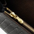 AAA Replica Louis Vuitton LV BRAZZA LONG WALLET DAMIER EBENE CANVAS GHW