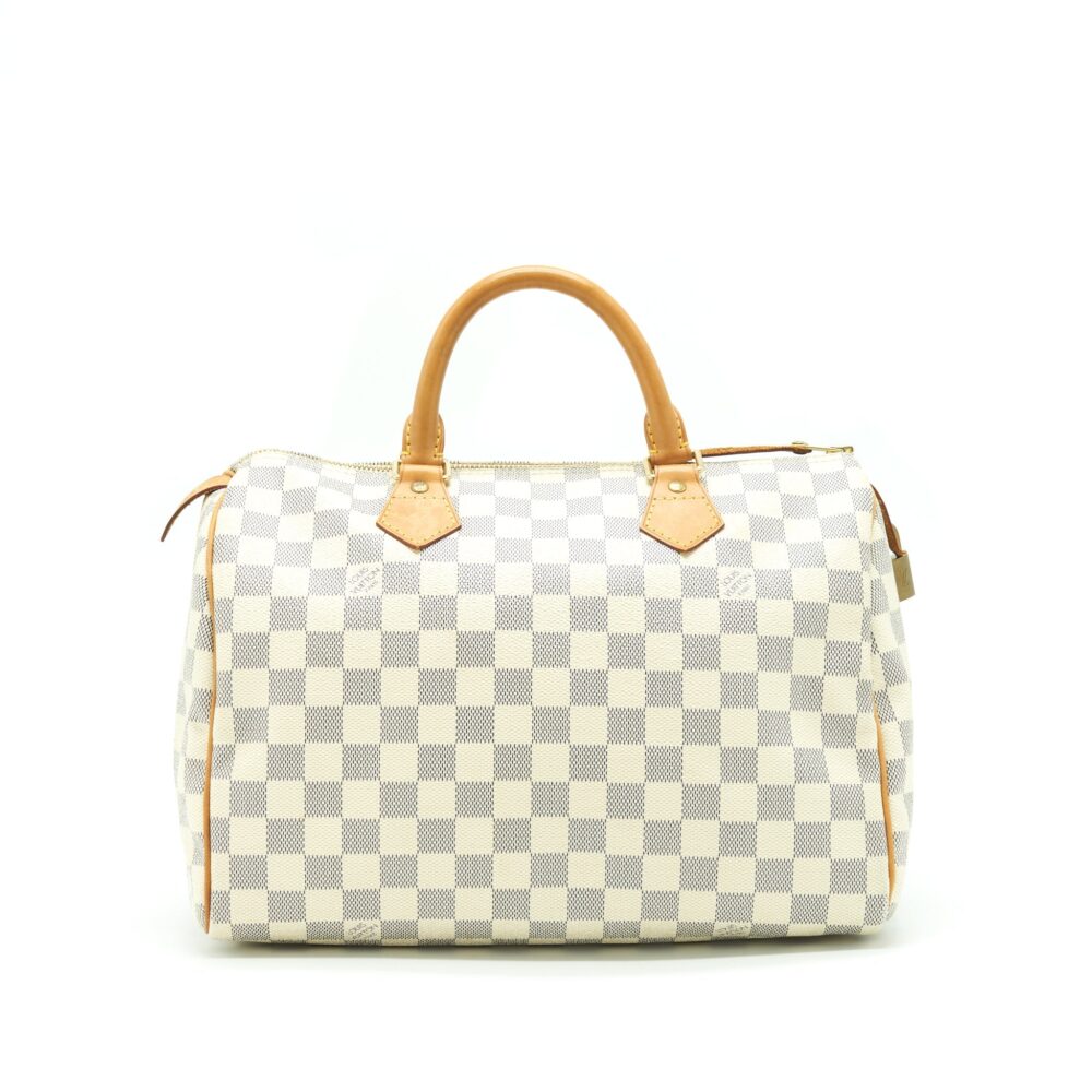 AAA Replica Louis Vuitton LV SPEEDY 30 DAMIER AZUR CANVAS GHW