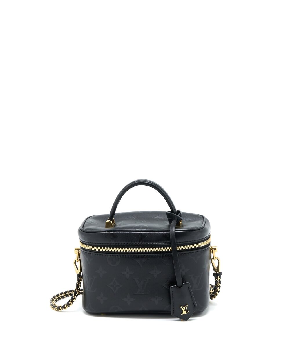 AAA Replica Louis Vuitton LV VANITY PM MONOGRAM LAMBSKIN BLACK GHW