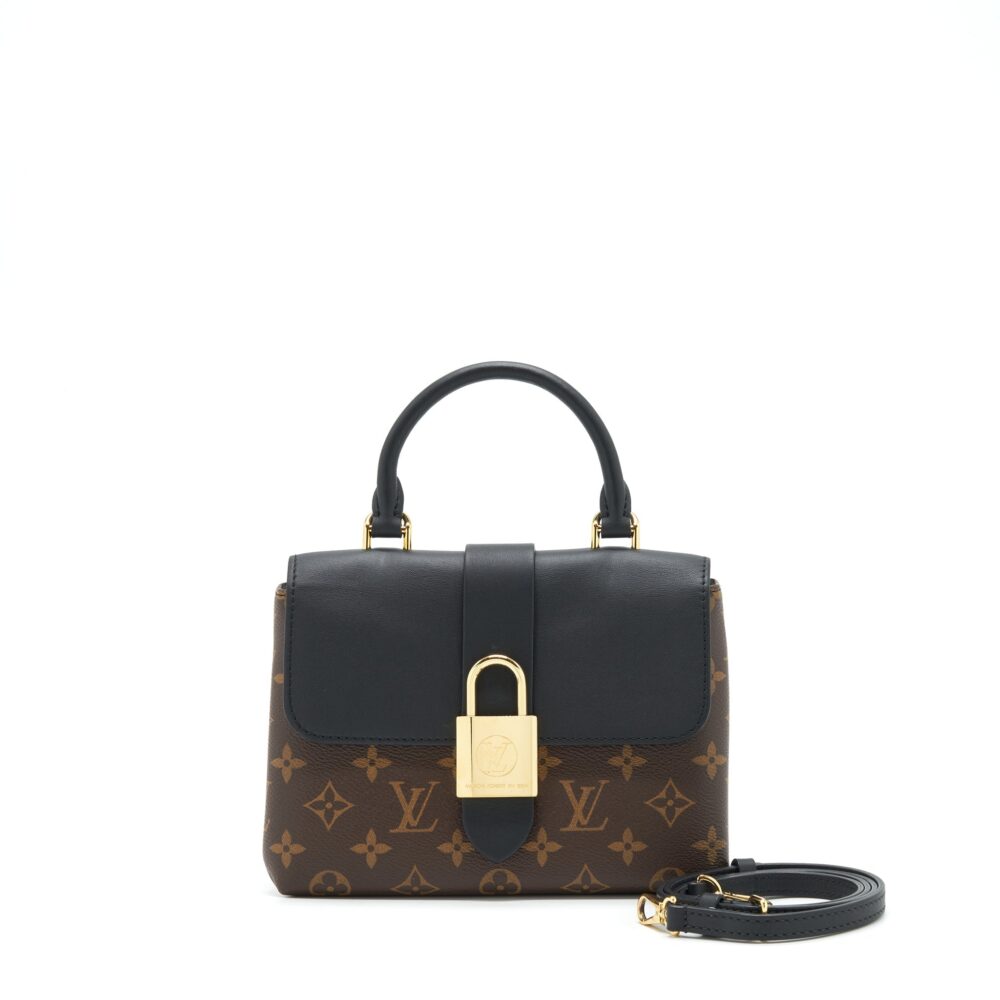 AAA Replica Louis Vuitton LV LOCKY BB MONOGRAM CANVAS/ BLACK GHW