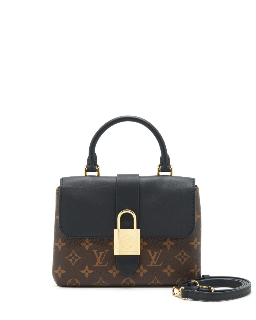AAA Replica Louis Vuitton LV LOCKY BB MONOGRAM CANVAS/ BLACK GHW