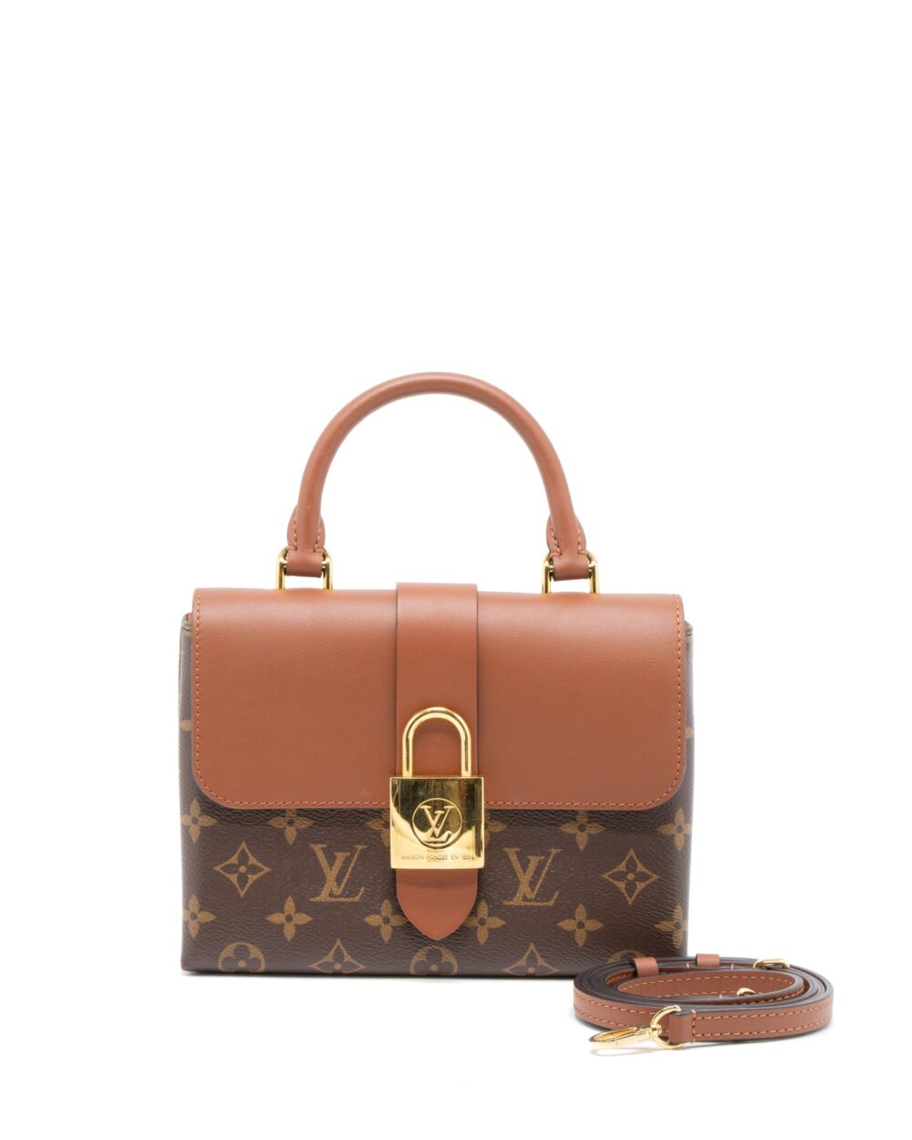 AAA Replica Louis Vuitton LV LOCKY BB MONOGRAM CANVAS/CARAMEL GHW