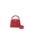 AAA Replica Louis Vuitton LV CAPUCINES MINI TAURILLON SCARLET GHW (NEW VERSION)