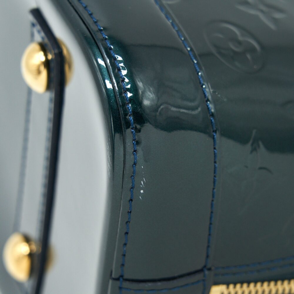 AAA Replica Louis Vuitton LV ALMA PM IN PATENT FORREST GREEN