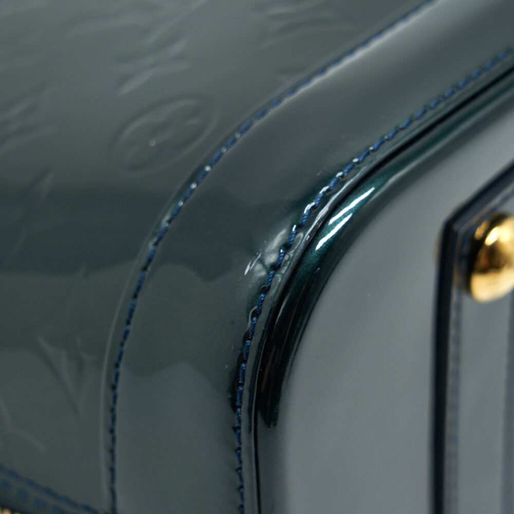 AAA Replica Louis Vuitton LV ALMA PM IN PATENT FORREST GREEN