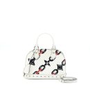 AAA Replica Louis Vuitton LV ALMA BB EN CUIR OCCASION EPI WHITE / BLACK WITH SHW