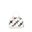 AAA Replica Louis Vuitton LV ALMA BB EN CUIR OCCASION EPI WHITE / BLACK WITH SHW