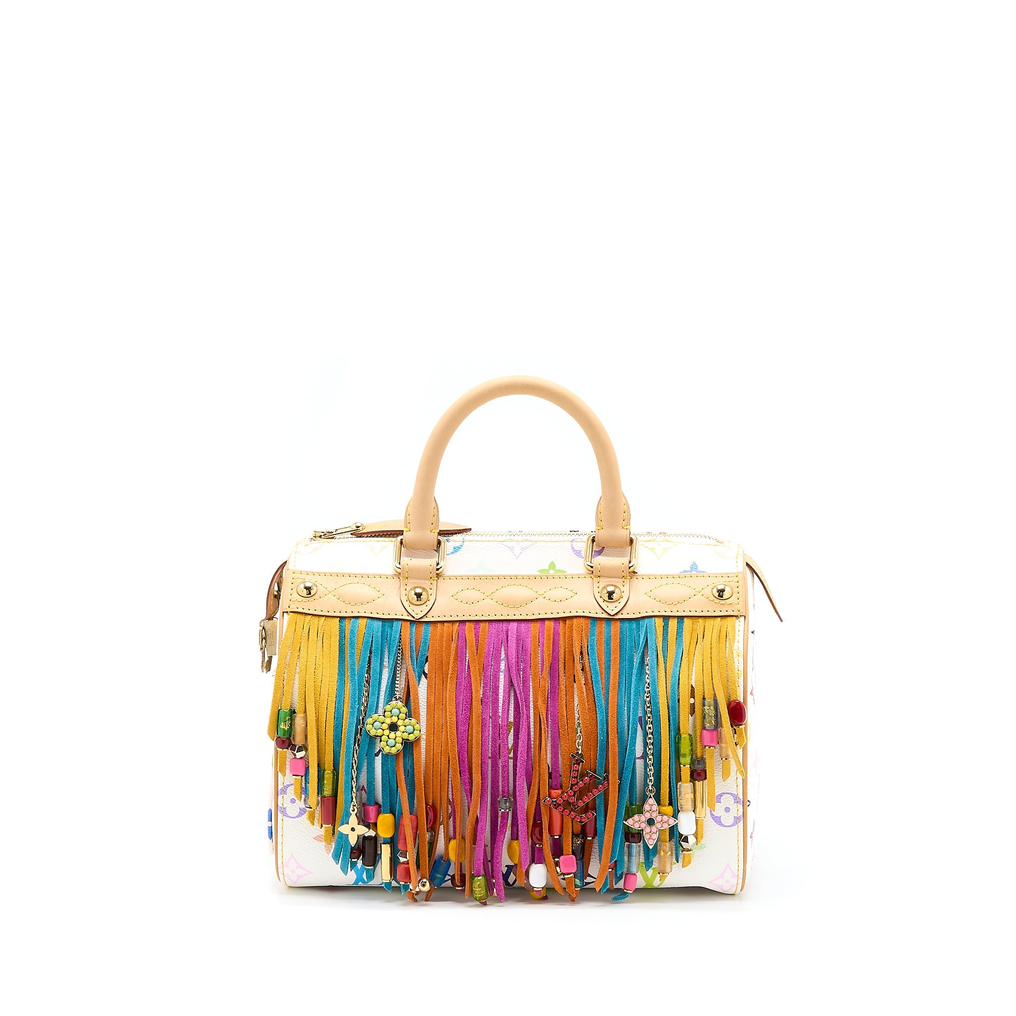 AAA Replica Louis Vuitton LV VINTAGE SPEEDY 25 LIMITED EDITION WHITE/MULTICOLOUR GHW