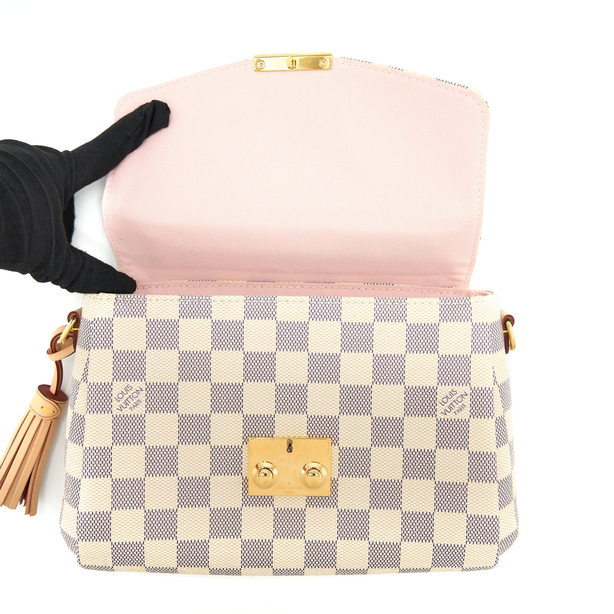 AAA Replica Louis Vuitton LV CROISETTE BAG DAMIER AZUR CANVAS GHW