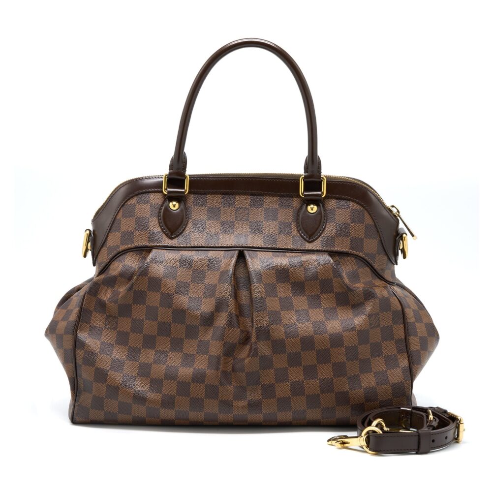 AAA Replica Louis Vuitton LV TREVI BAG DAMIER EBENE CANVAS GHW