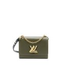 AAA Replica Louis Vuitton LV TWIST BAG MM EPI GREEN/WHITE GHW