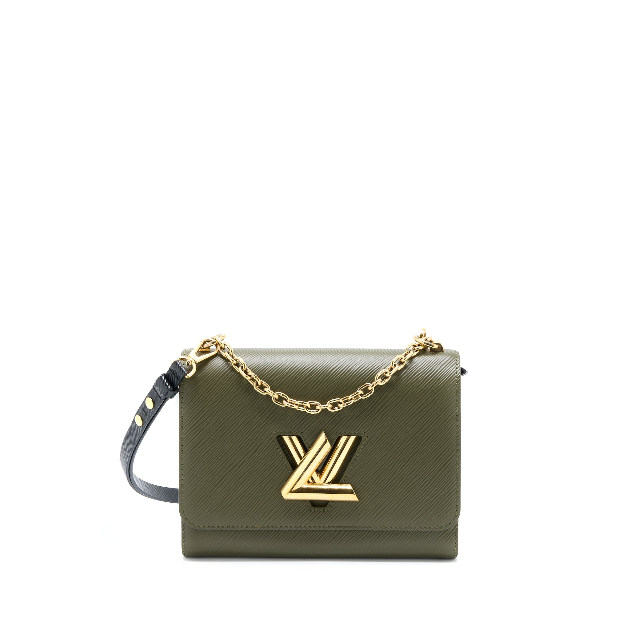 AAA Replica Louis Vuitton LV TWIST BAG MM EPI GREEN/WHITE GHW