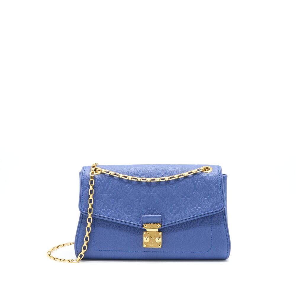 AAA Replica Louis Vuitton LV SAINT GERMAINE CROSSBODY BAG MONOGRAM EMPREINTE BLUE GHW