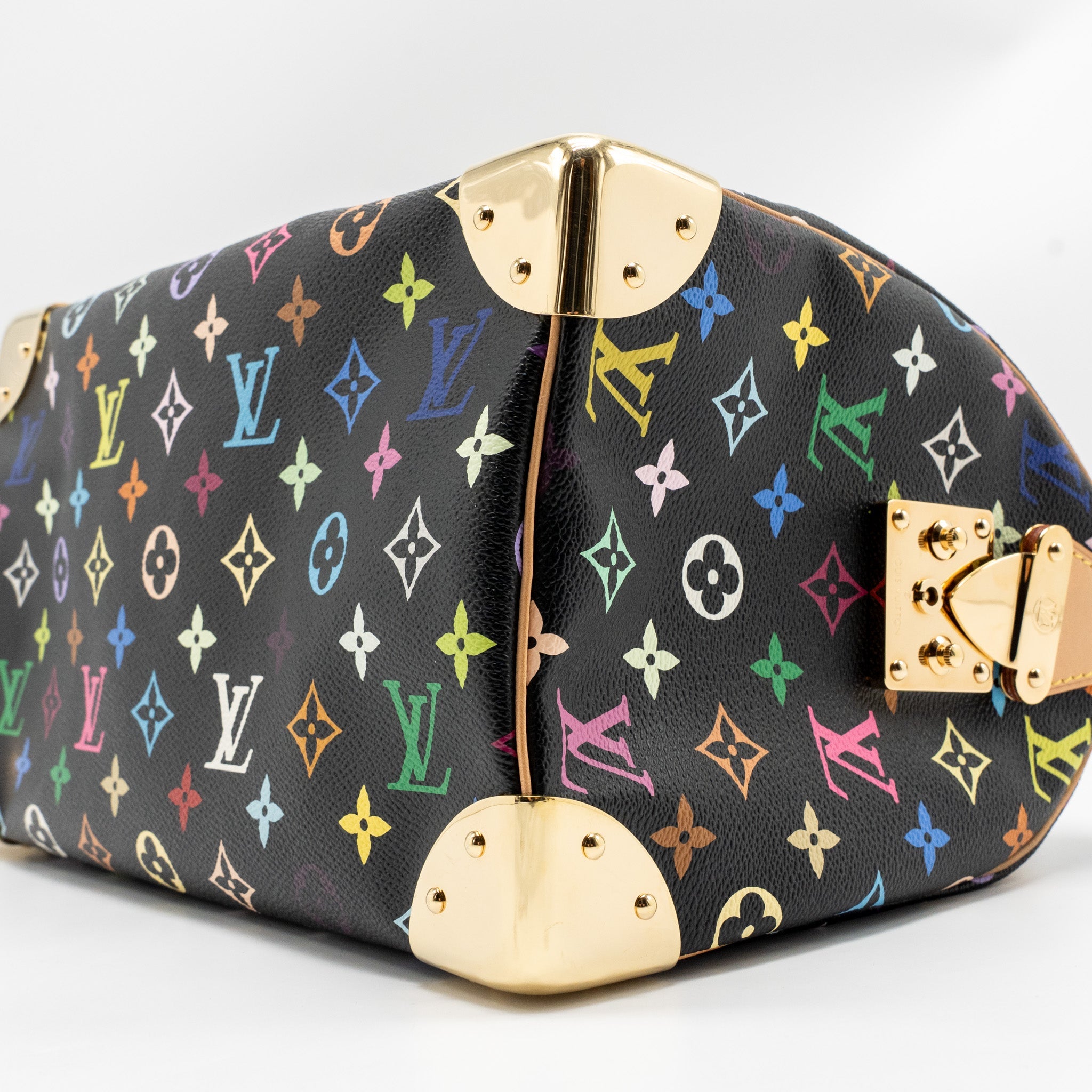 AAA Replica Louis Vuitton LV X TAKASHI MURAKAMI SPEEDY 30 LIMITED EDITION MULTICOLOURED MONOGRAM CANVAS BLACK GHW
