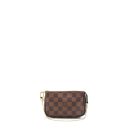 AAA Replica Louis Vuitton LV MINI POCHETTE ACCESSORIES DAMIER EBENE CANVAS GHW