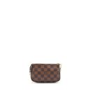 AAA Replica Louis Vuitton LV MINI POCHETTE ACCESSORIES DAMIER EBENE CANVAS GHW