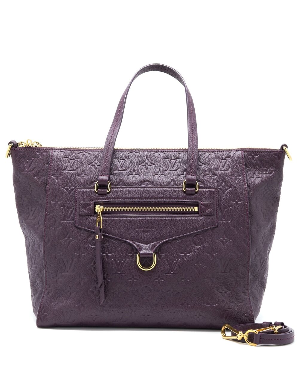 AAA Replica Louis Vuitton LV PETILLANCE TOTE BAG MONOGRAM EMPREINTE DARK PURPLE GHW