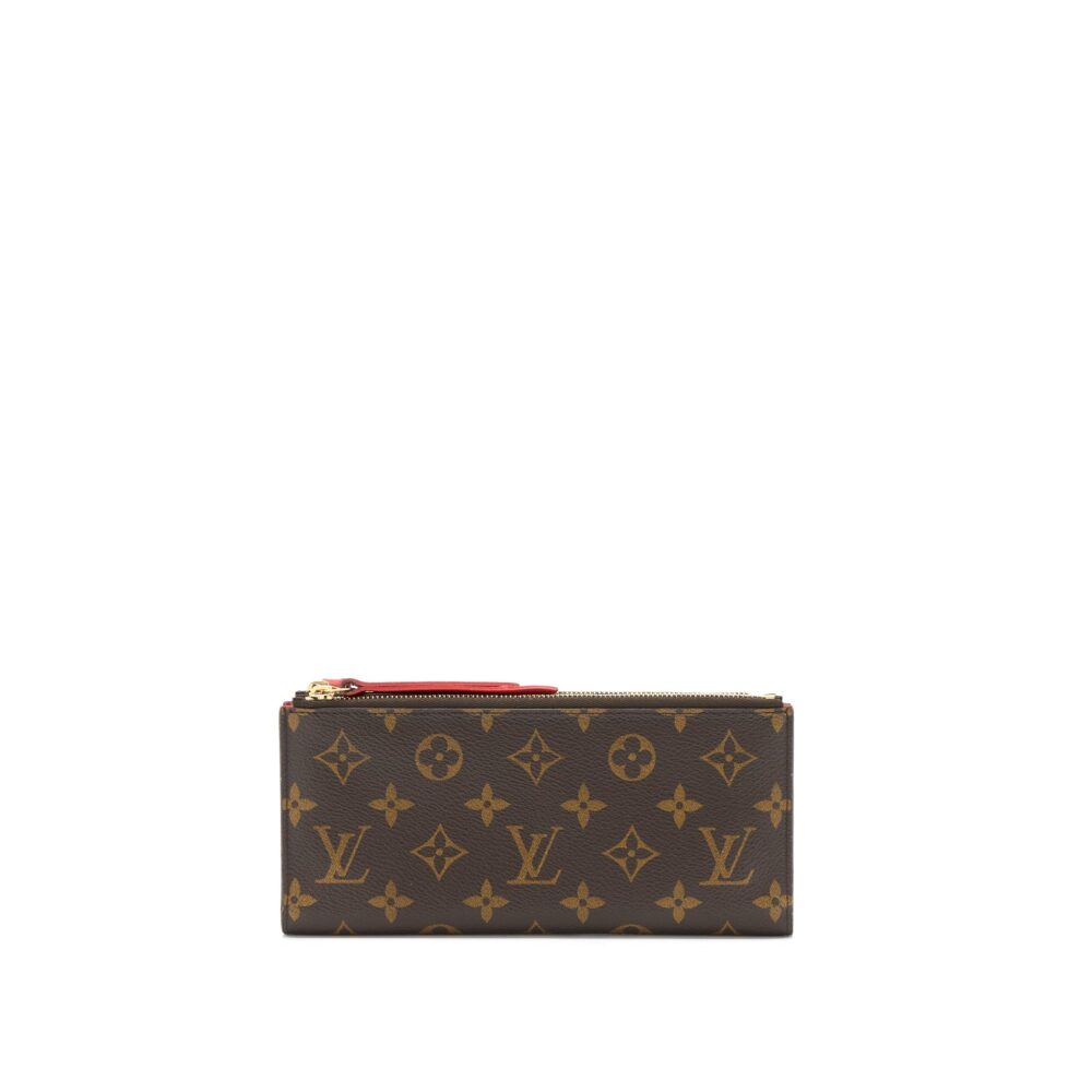 AAA Replica Louis Vuitton LV DOUBLE ZIPPER WALLET MONOGRAM CANVAS GHW