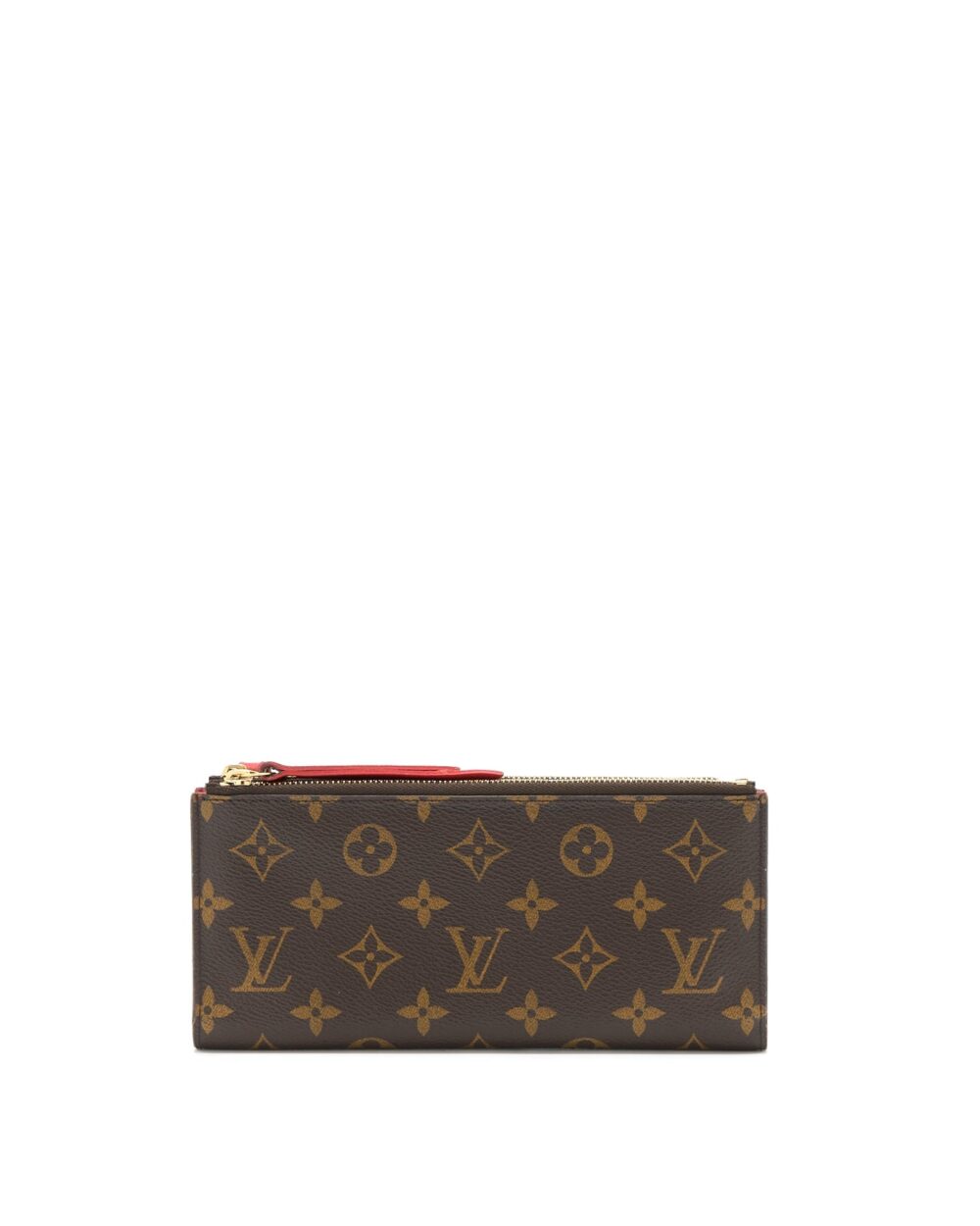 AAA Replica Louis Vuitton LV DOUBLE ZIPPER WALLET MONOGRAM CANVAS GHW