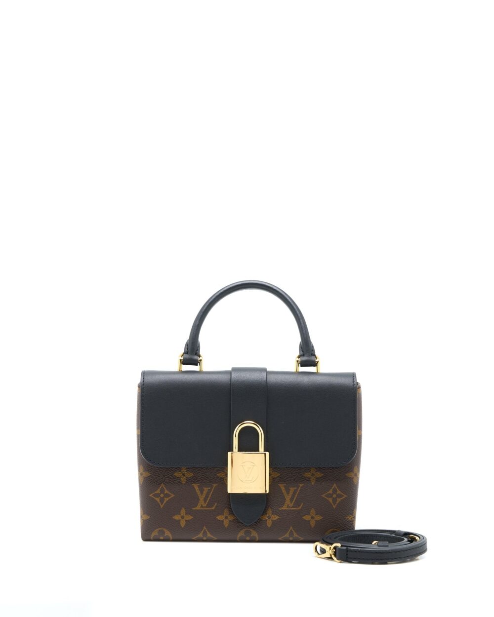 AAA Replica Louis Vuitton LV LOCKY BB MONOGRAM CANVAS/LEATHER BLACK GHW