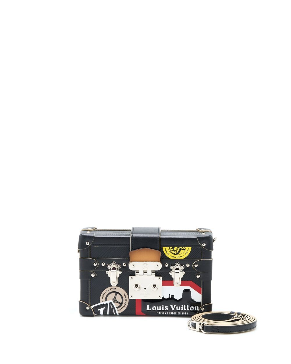 AAA Replica Louis Vuitton LV PETIT MALLE LIMITED EDITION BLACK/MULTICOLOUR SHW