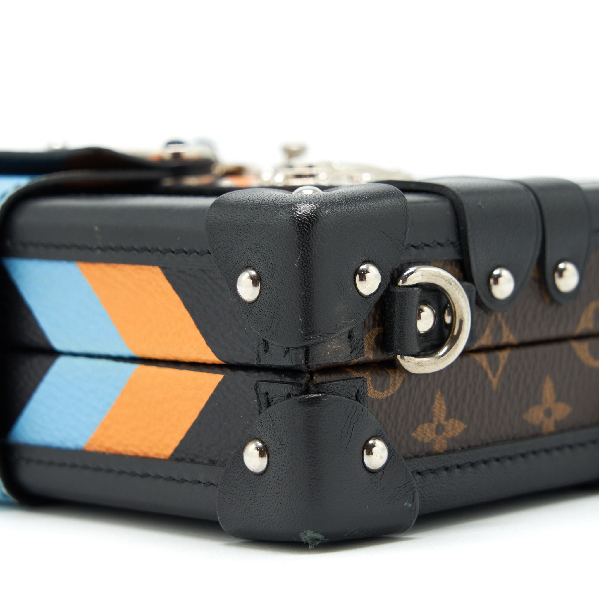 AAA Replica Louis Vuitton LV PETIT MALLE LIMITED EDITION MONOGRAM CANVAS / BLACK / BLUE / YELLOW