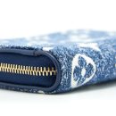 AAA Replica Louis Vuitton LV ZIPPY COIN PURSE MONOGRAM JACQUARD DENIM BLUE GHW