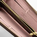 AAA Replica Louis Vuitton LV CLEMENCE LONG WALLET MONOGRAM CANVAS ROSE BALLERINE GHW