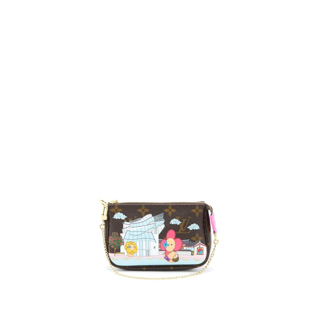 AAA Replica Louis Vuitton LV 2022 CHRISTMAS LIMITED MINI POCHETTE ACCESSORIES MONOGRAM CANVAS SEOUL BOUTIQUE GHW