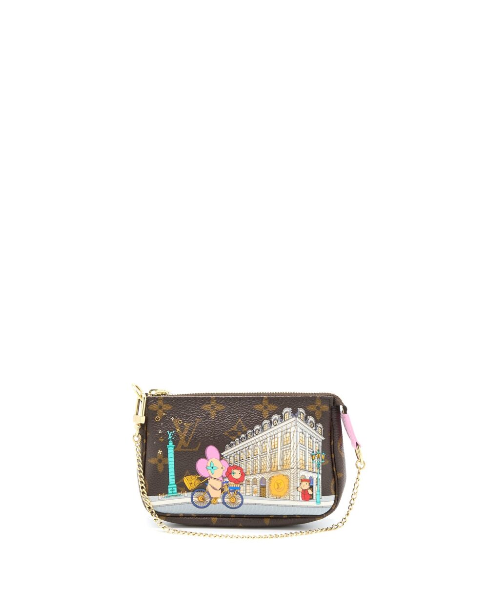 AAA Replica Louis Vuitton LV 2022 CHRISTMAS LIMITED MINI POCHETTE ACCESSORIES MONOGRAM CANVAS PARIS BOUTIQUE GHW