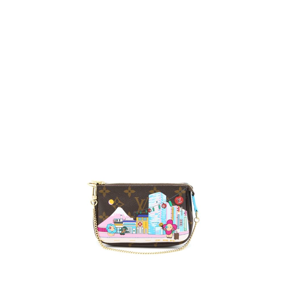 AAA Replica Louis Vuitton LV 2022 CHRISTMAS LIMITED MINI POCHETTE ACCESSORIES MONOGRAM CANVAS TOKYO BOUTIQUE GHW