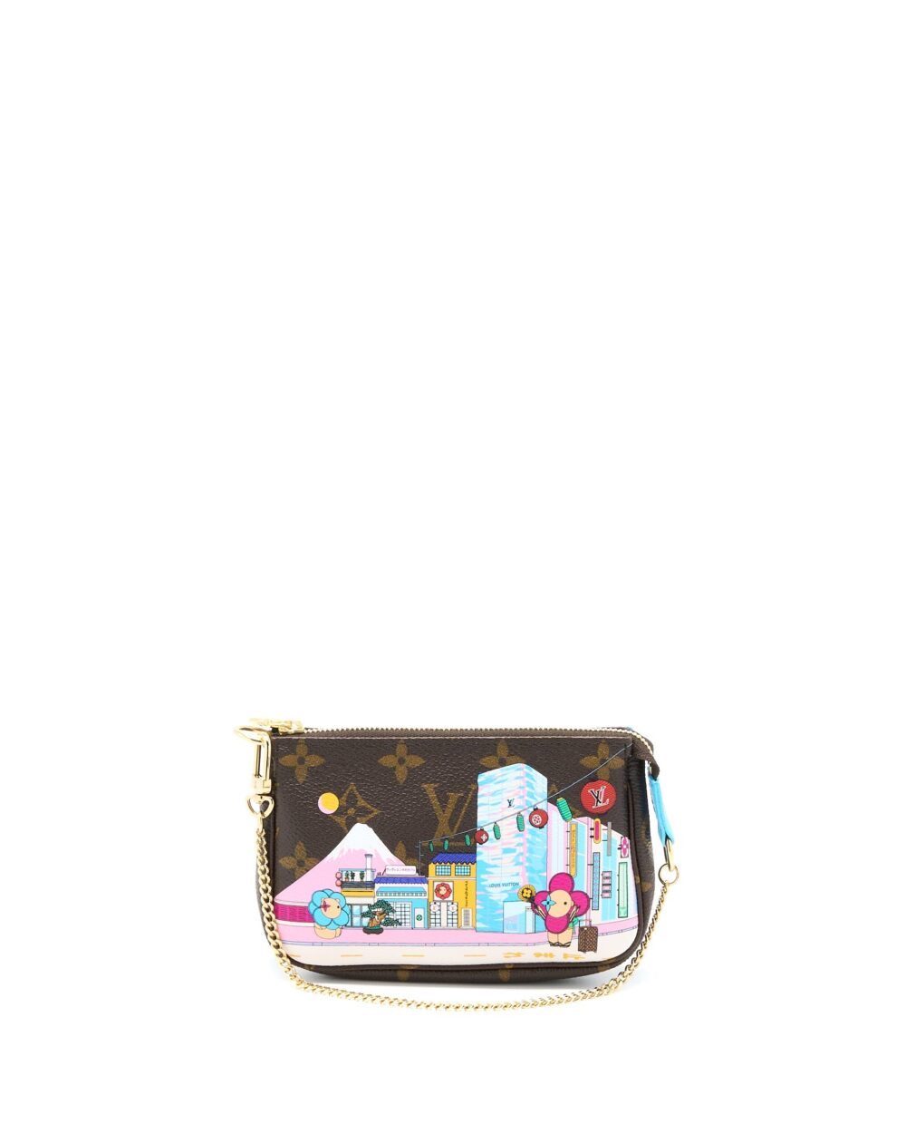 AAA Replica Louis Vuitton LV 2022 CHRISTMAS LIMITED MINI POCHETTE ACCESSORIES MONOGRAM CANVAS TOKYO BOUTIQUE GHW
