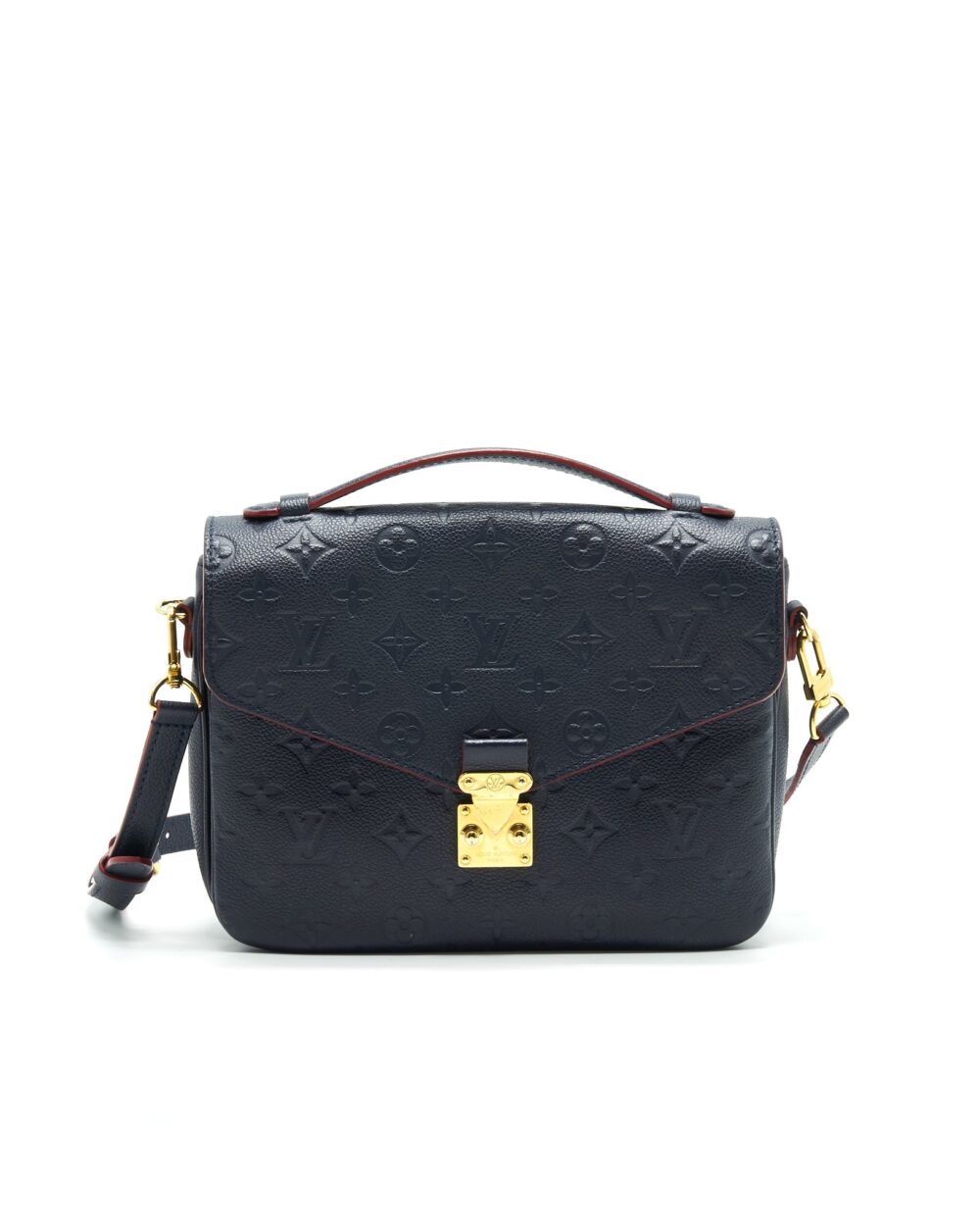 AAA Replica Louis Vuitton LV POCHETTE METIS MONOGRAM EMPREINTE LEATHER MARINE ROUGE