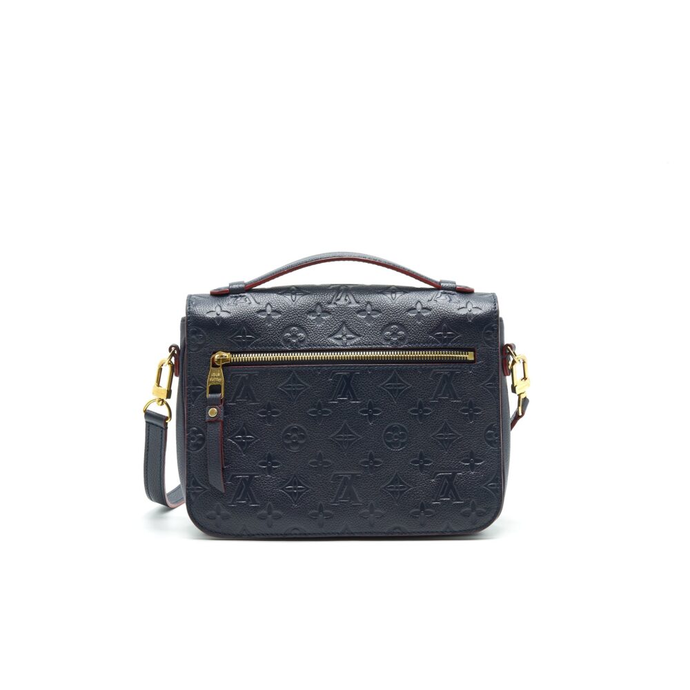 AAA Replica Louis Vuitton LV POCHETTE METIS MONOGRAM EMPREINTE LEATHER MARINE ROUGE