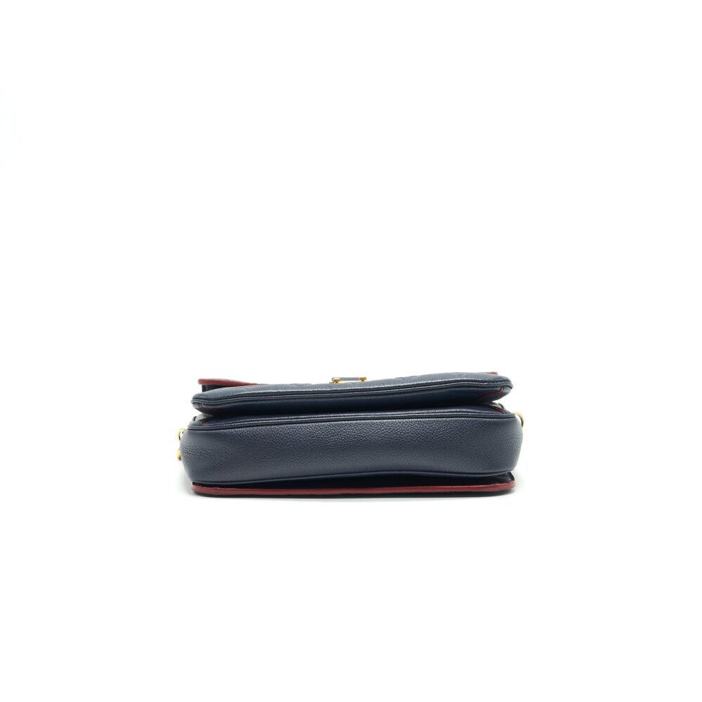 AAA Replica Louis Vuitton LV POCHETTE METIS MONOGRAM EMPREINTE LEATHER MARINE ROUGE