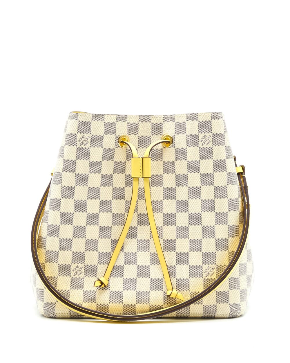 AAA Replica Louis Vuitton LV NEONOE DAMIER AZUR CANVAS YELLOW