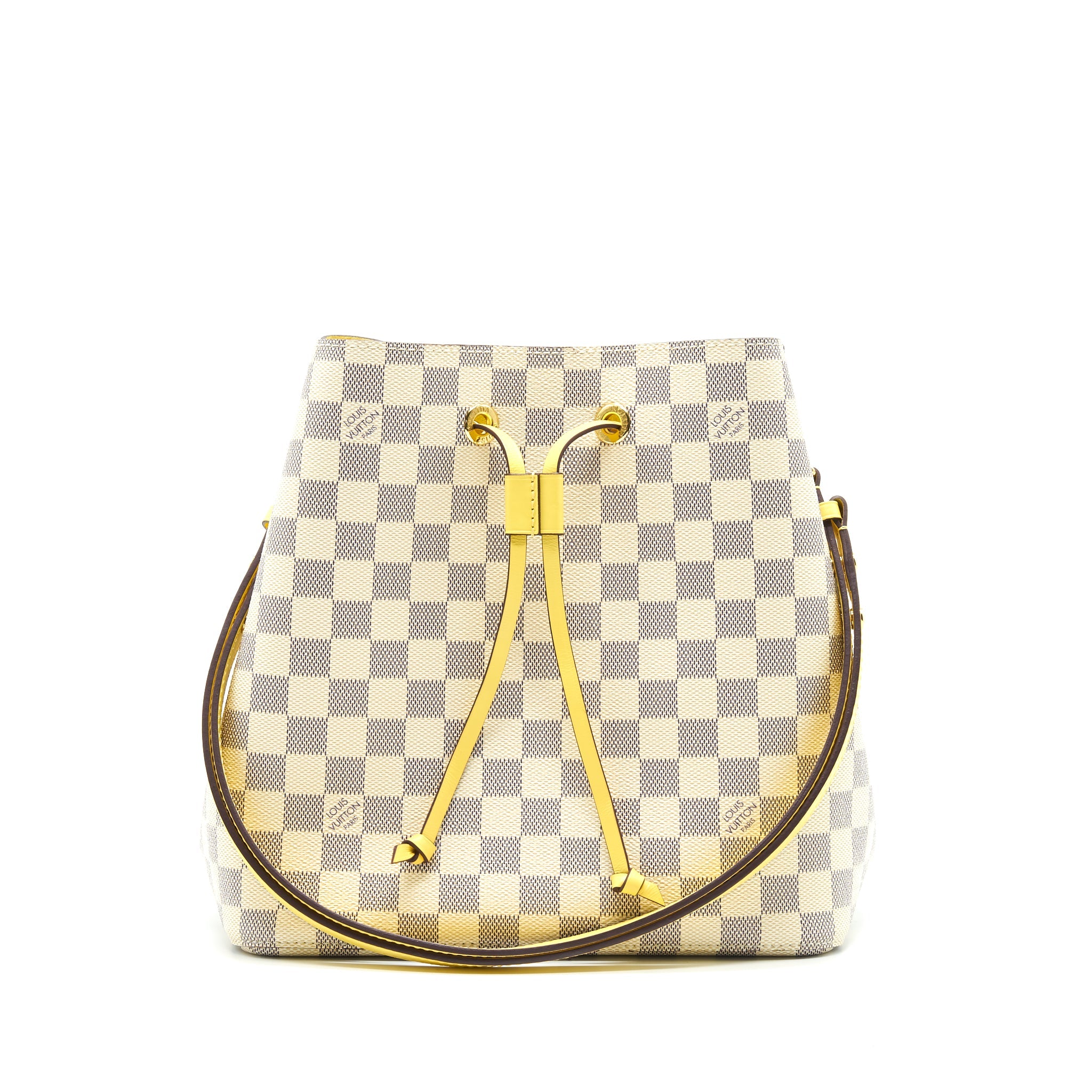 AAA Replica Louis Vuitton LV NEONOE DAMIER AZUR CANVAS YELLOW