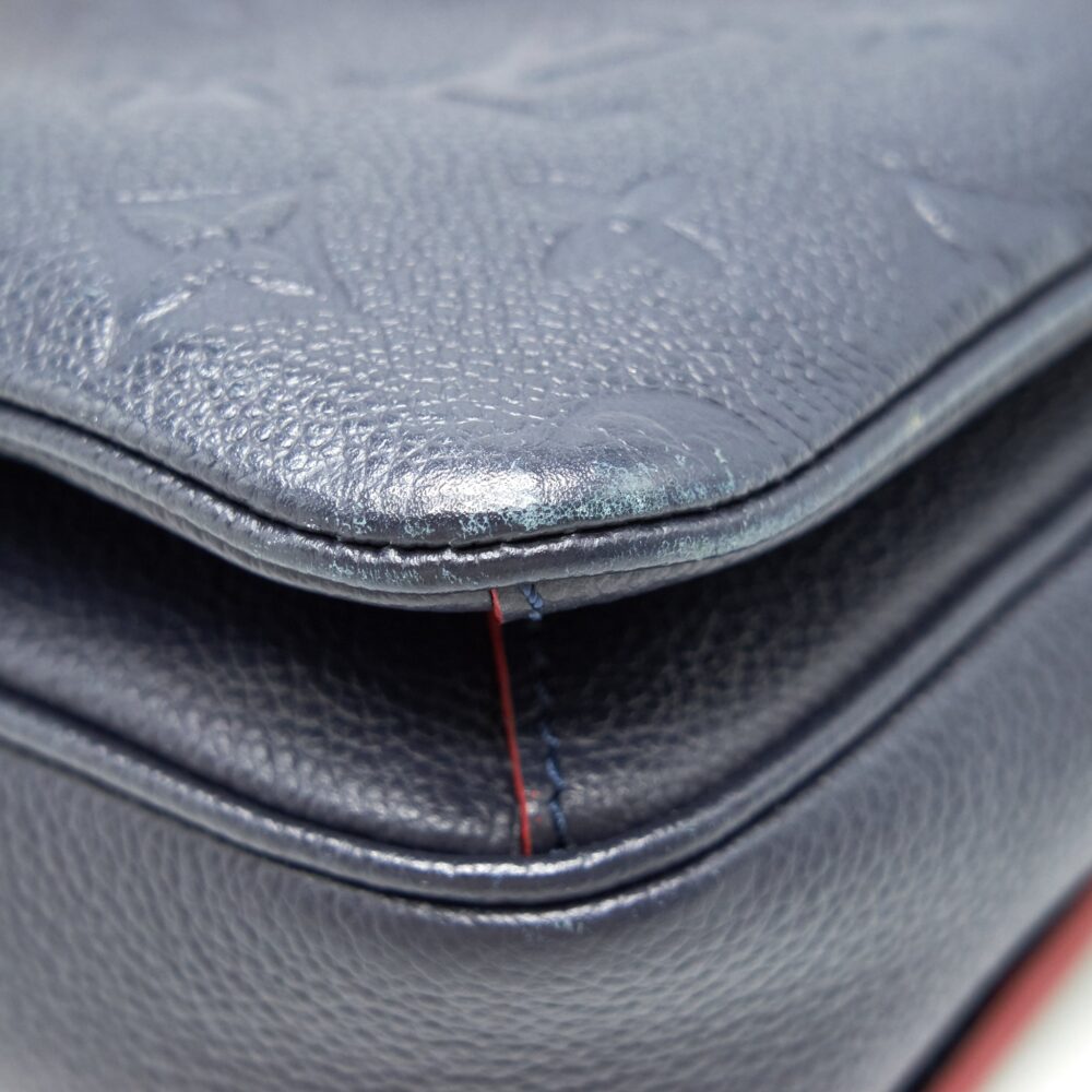 AAA Replica Louis Vuitton LV POCHETTE METIS MONOGRAM EMPREINTE LEATHER MARINE ROUGE