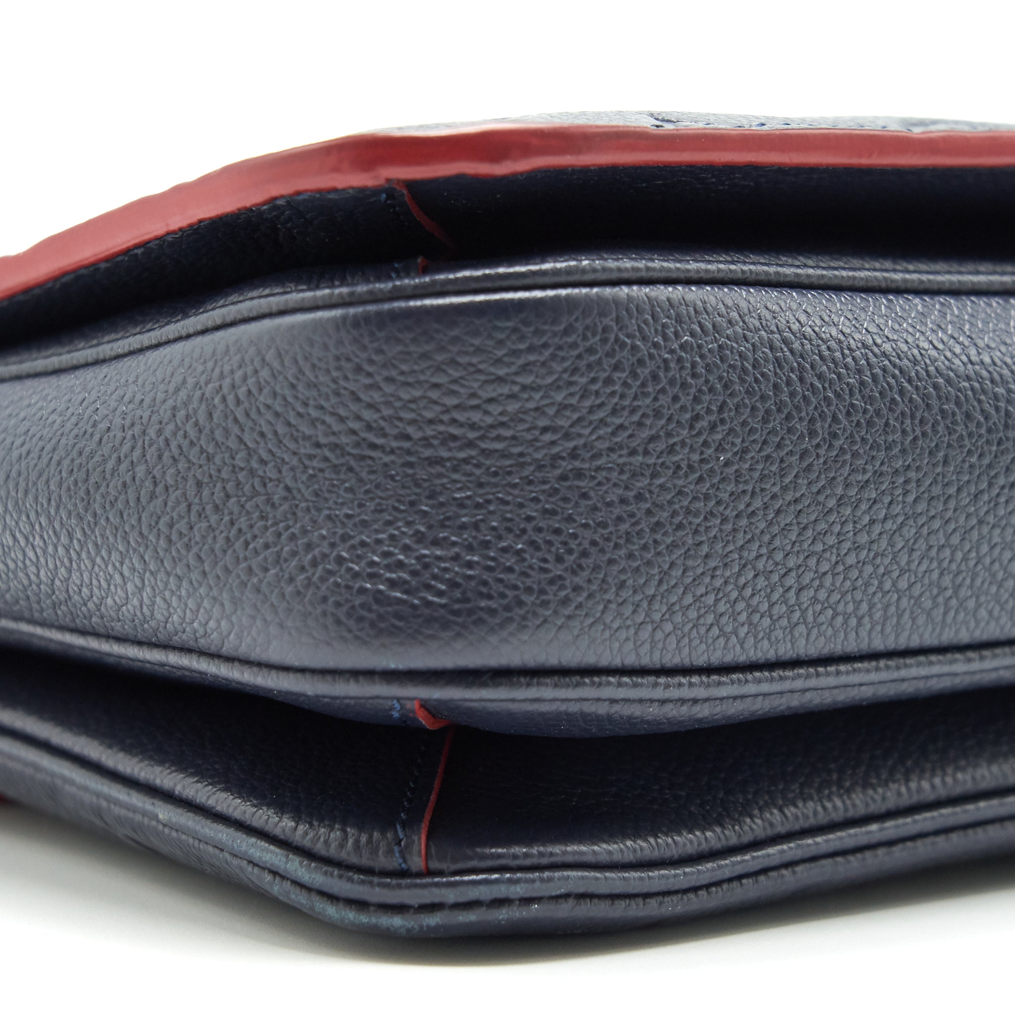 AAA Replica Louis Vuitton LV POCHETTE METIS MONOGRAM EMPREINTE LEATHER MARINE ROUGE