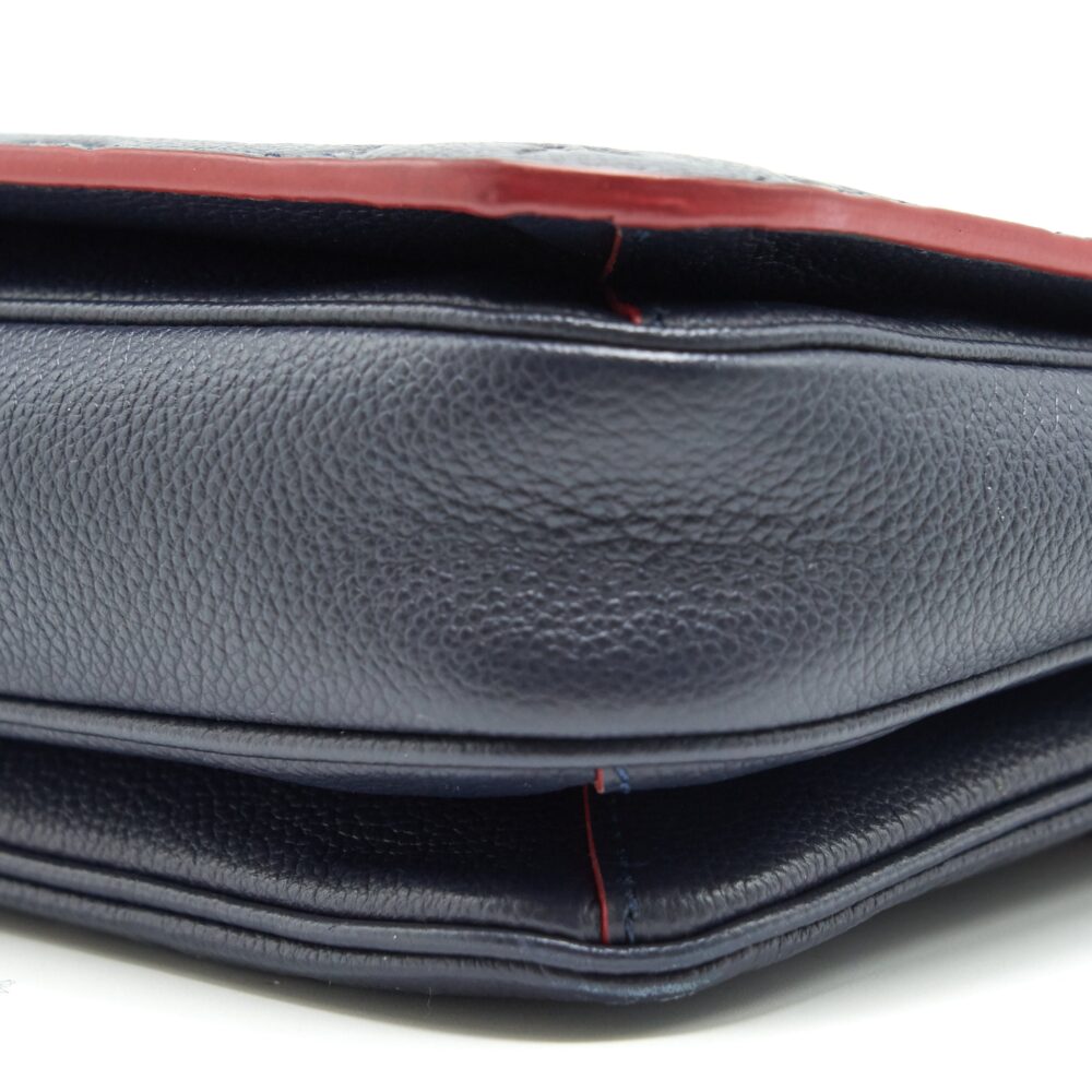 AAA Replica Louis Vuitton LV POCHETTE METIS MONOGRAM EMPREINTE LEATHER MARINE ROUGE