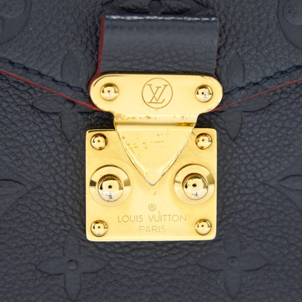 AAA Replica Louis Vuitton LV POCHETTE METIS MONOGRAM EMPREINTE LEATHER MARINE ROUGE