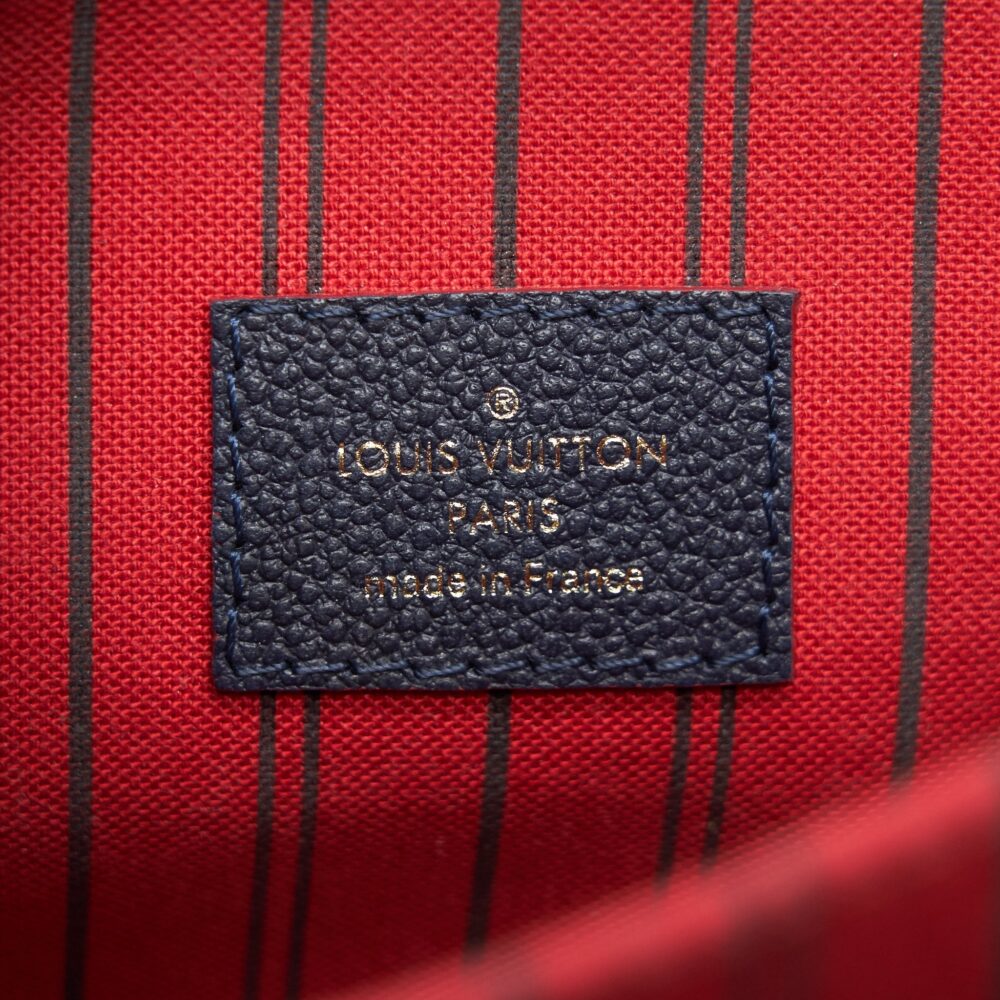 AAA Replica Louis Vuitton LV POCHETTE METIS MONOGRAM EMPREINTE LEATHER MARINE ROUGE