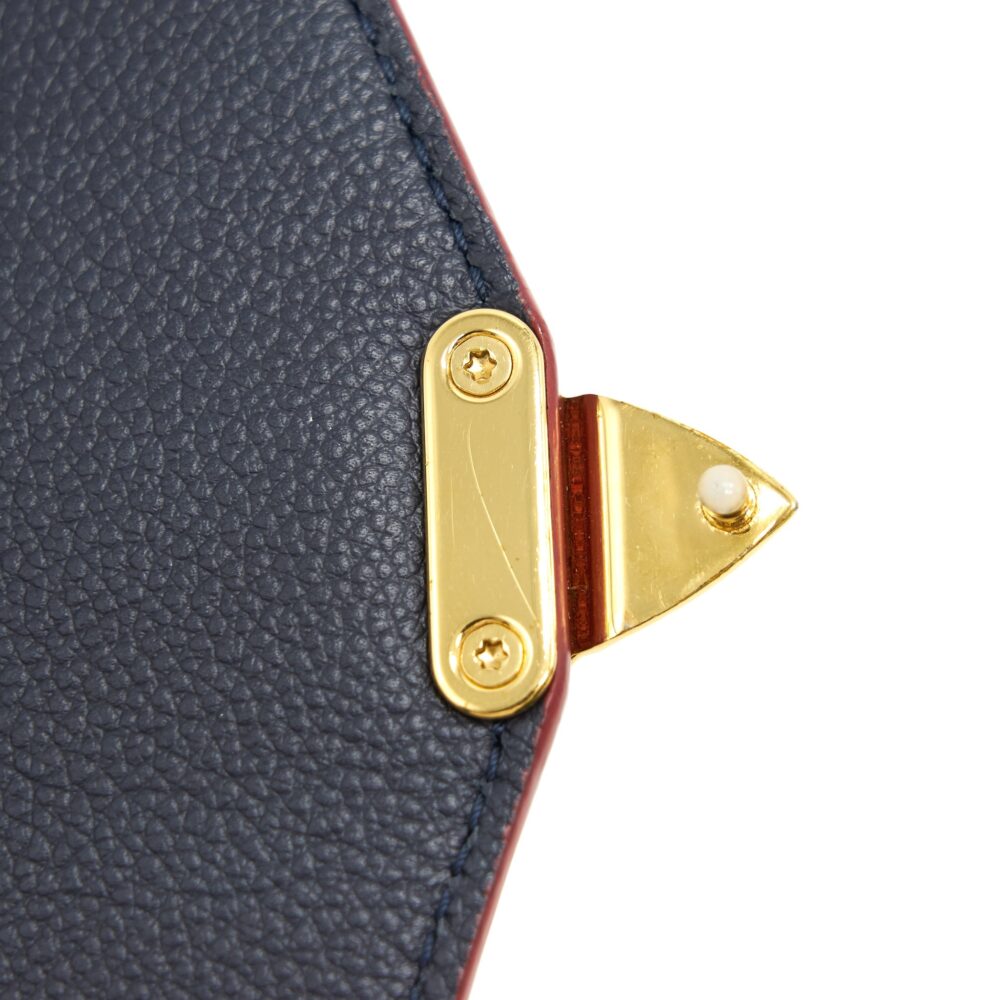 AAA Replica Louis Vuitton LV POCHETTE METIS MONOGRAM EMPREINTE LEATHER MARINE ROUGE