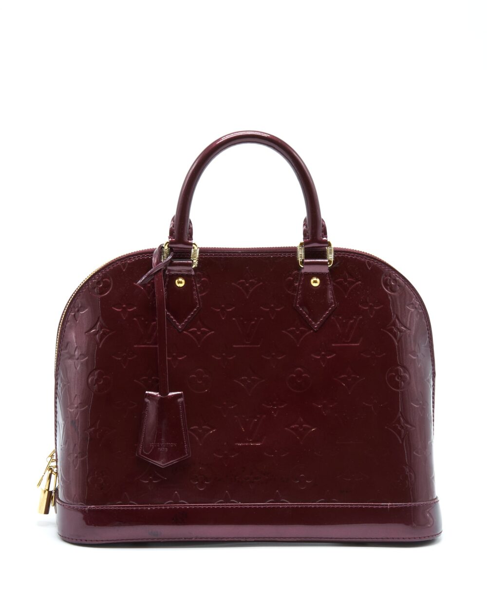 AAA Replica Louis Vuitton LV ALMA PM PATENT AMARANTE GHW