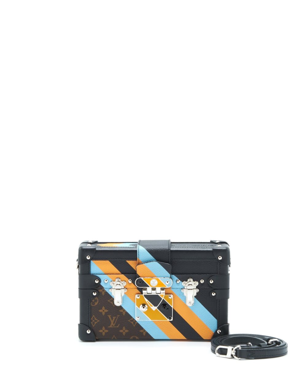 AAA Replica Louis Vuitton LV PETIT MALLE LIMITED EDITION MONOGRAM CANVAS / BLACK / BLUE / YELLOW