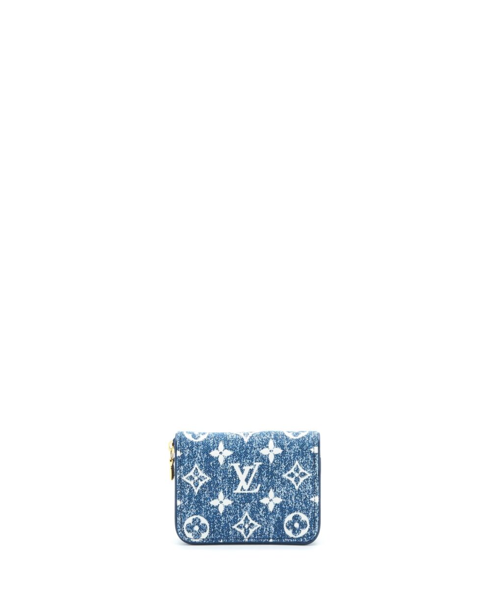 AAA Replica Louis Vuitton LV ZIPPY COIN PURSE MONOGRAM JACQUARD DENIM BLUE GHW