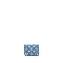AAA Replica Louis Vuitton LV ZIPPY COIN PURSE MONOGRAM JACQUARD DENIM BLUE GHW