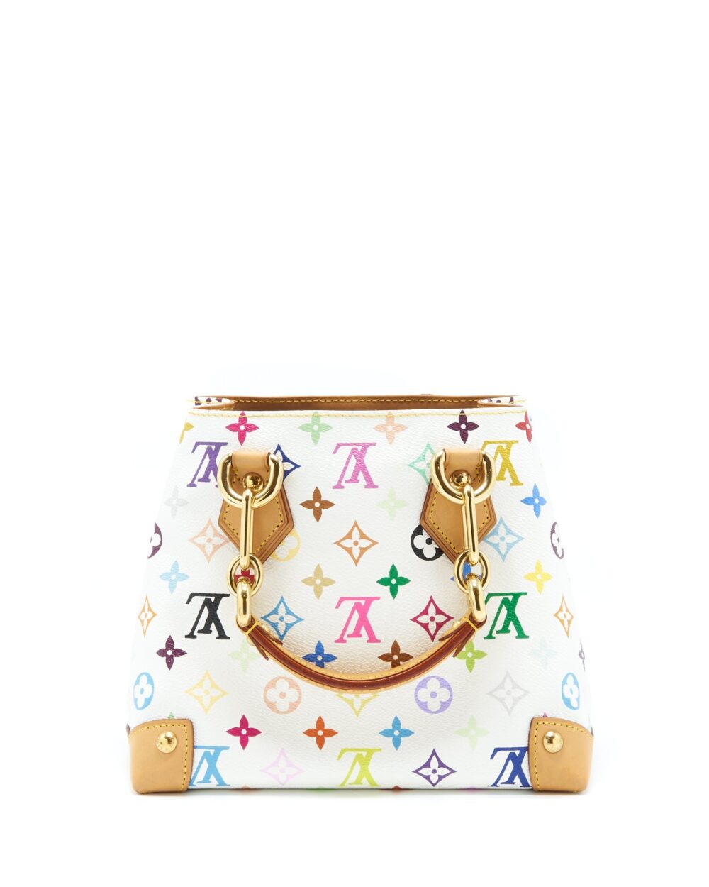 AAA Replica Louis Vuitton LV VINTAGE TOTE BAG WHITE/MULTICOLOUR GHW