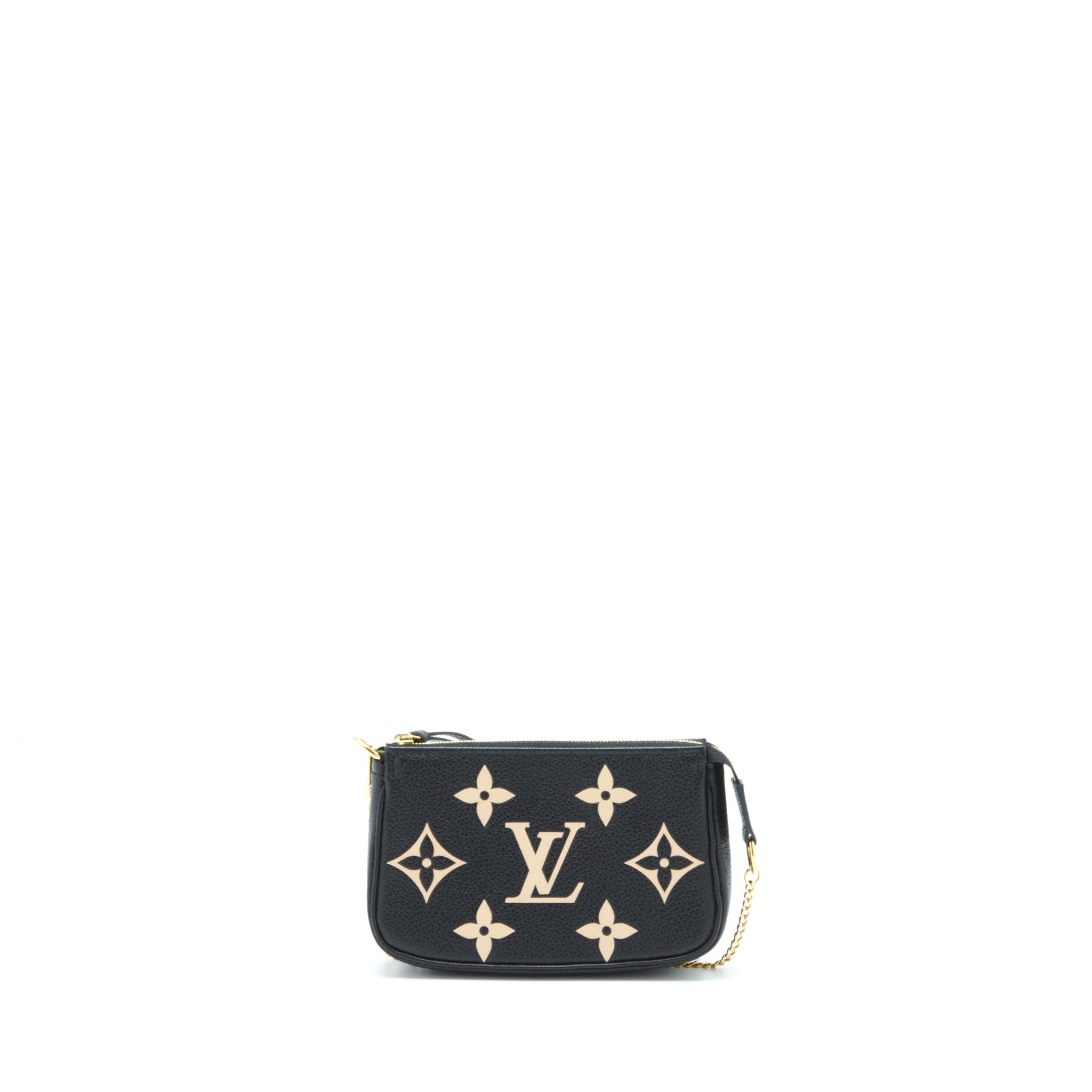 AAA Replica Louis Vuitton LV MINI POCHETTE ACCESSORIES BICOLOUR MONOGRAM ‘EM-REINTEGRATION BLACK SHW